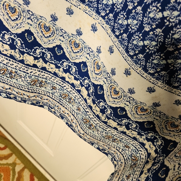 Bebop Blue and White Cold Shoulder Dress  Size 1X - Picture 2 of 6